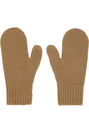 Acne Studios Tan Soft Mittens
