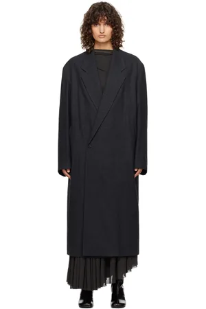 LEMAIRE Gray Maxi Double Breasted Coat