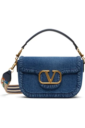 VALENTINO GARAVANI Blue Alltime Denim Shoulder Bag