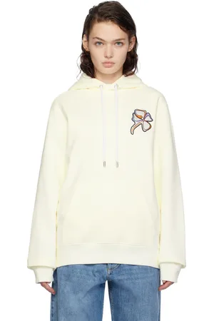 Lanvin White Clover Snake Patch Hoodie