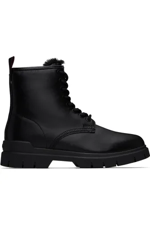 HUGO BOSS Black Faux-Fur Lined Boots
