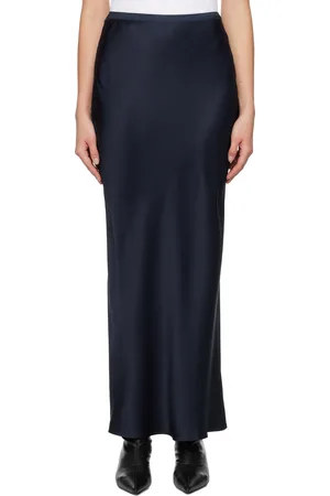 ANINE BING Bar Silk Maxi Skirt