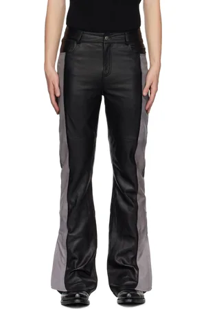 Deadwood SSENSE Exclusive Black & Gray Prance Leather Pants