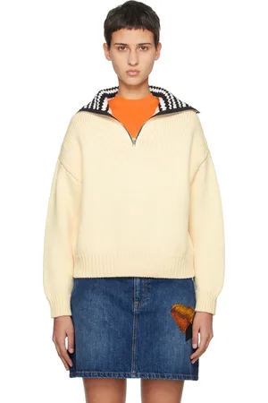 Marni Off-White Half-Zip Sweater