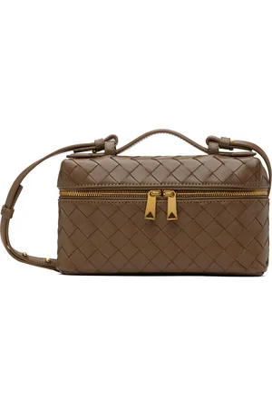 Bottega Veneta Taupe Bang Bang Vanity Case Bag