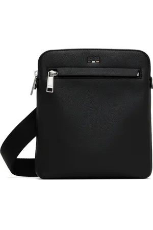 HUGO BOSS Black Grained Faux-Leather Bag