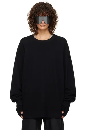 Rick Owens Moncler + Black Jumbo Sweatshirt