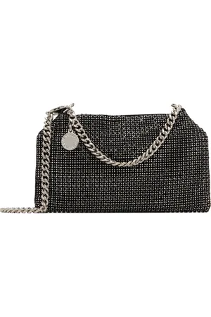 Stella McCartney Black Falabella Crystal Mesh Shoulder Bag