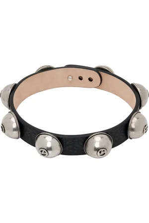 Acne Studios Black Leather Stud Choker