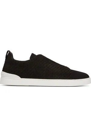 Ermenegildo Zegna Brown Triple Stitch Sneakers