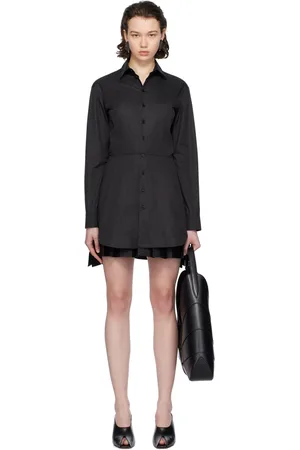 Alaïa Black Shirt-Style Minidress