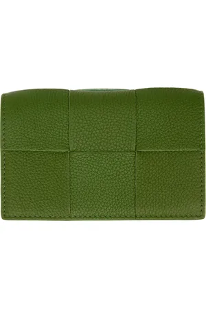 Bottega Veneta Green Business Card Case