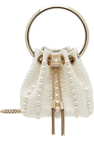 Jimmy Choo White Micro Bon Bon Bag