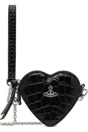 Vivienne Westwood Black Heart Wristlet Pouch