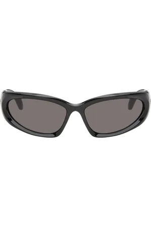 Balenciaga Black Swift Oval Sunglasses