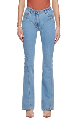 MUGLER Blue Spiral Jeans