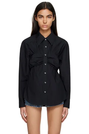 Alexander Wang Black Ruched Shirt