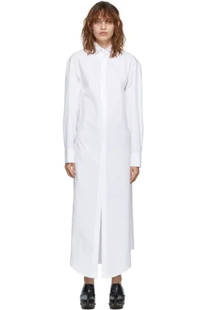 Alaïa White Shirt Long Dress