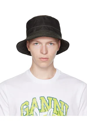 Ganni Black Stitch Bucket Hat