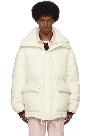 Auralee Off-White Brushed Alpaca Wool Down Jacket