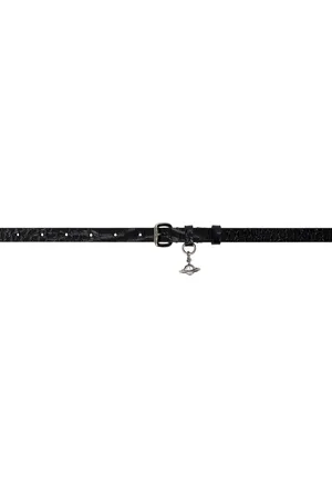 Vivienne Westwood Black Mini Alex Charm Belt