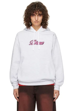 DIME Gray Pixel Cursive Hoodie
