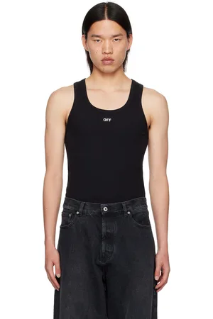 OFF-WHITE Black Off Stamp Rib Tank Top