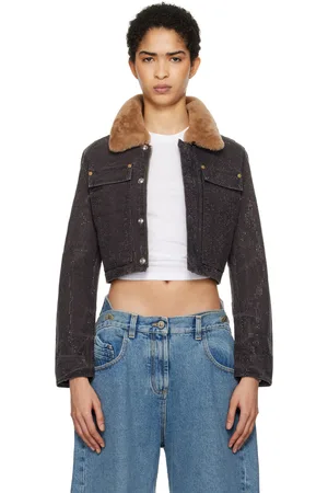 Alexander Wang Gray Workwear Shrunken Trucker Jacket