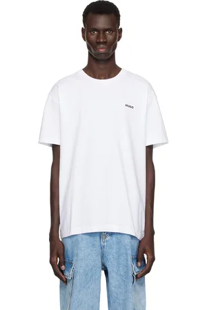 HUGO BOSS White Stretch Cotton T-shirt