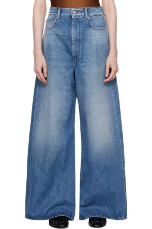 Sportmax Blue Oversized Low-Rise Procida Jeans