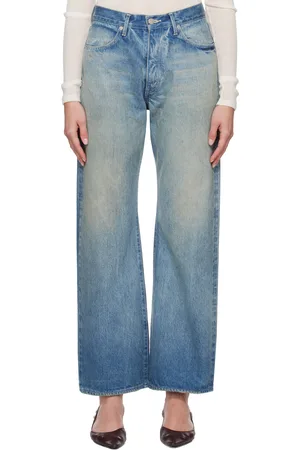 Auralee Blue Selvedge Faded Heavy Jeans