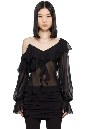 BLUMARINE Black Silk Blouse
