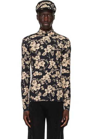 Marine Serre Black Regenerated Second Skin Turtleneck