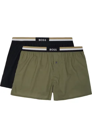 HUGO BOSS Two-Pack Khaki & Black Boxers