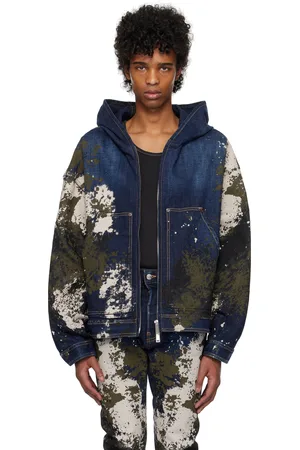 Dsquared2 Navy Workwear Zipped Denim Jacket
