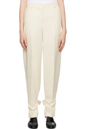Totême Off-White Buckled Slouch Trousers