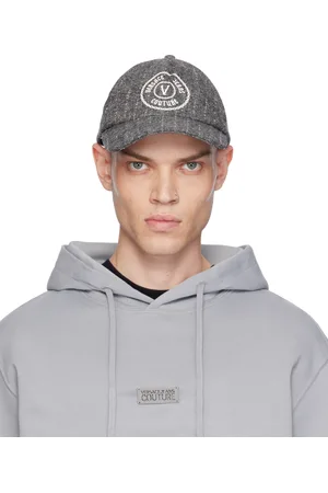 VERSACE Gray Pinstripe Baseball Cap