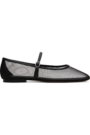 3.1 Phillip Lim Black ID Mesh Mary Jane Ballerina Flats