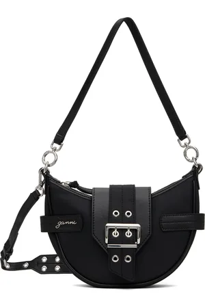 Ganni Black Small Bucky Crossbody Bag
