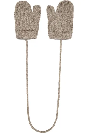 Maison Margiela Beige Shetland Wool Mittens
