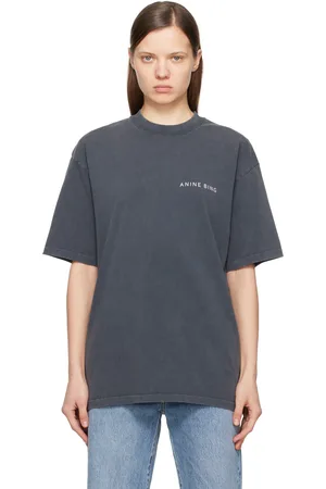 ANINE BING Black Kent Twisted Snake T-shirt