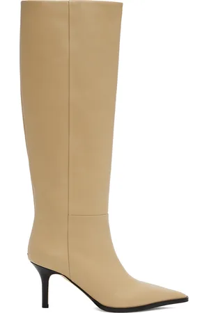 Aeyde Beige Tula Leather Tall boots