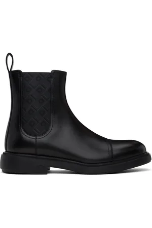 Salvatore Ferragamo Black Beat Camden Chelsea Boots