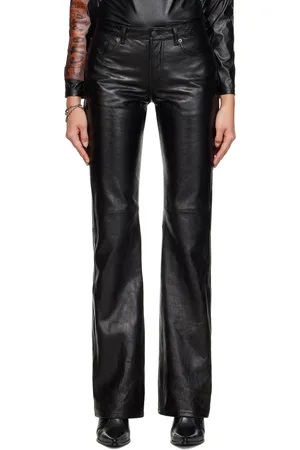 Acne Studios Black Paneled Leather Pants