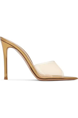 Gianvito Rossi Gold Elle 105 Mules