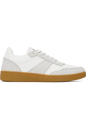 A.P.C. White & Gray Plain Sneakers