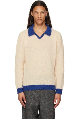 BARENA Off-White & Blue Gibo Pavero Sweater