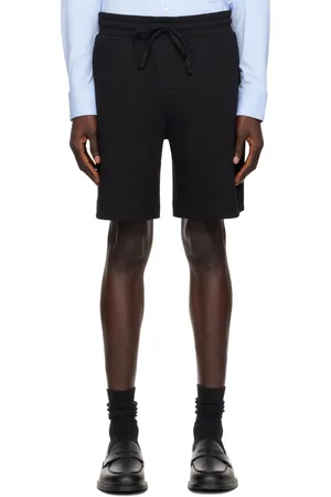 HUGO BOSS Black Cotton-Blend Shorts