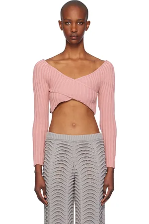 Isa Boulder Pink Crossed Sleeves Sweater