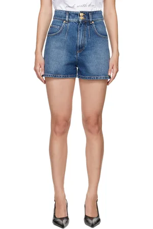 Moschino Blue Teddy Bear Denim Shorts